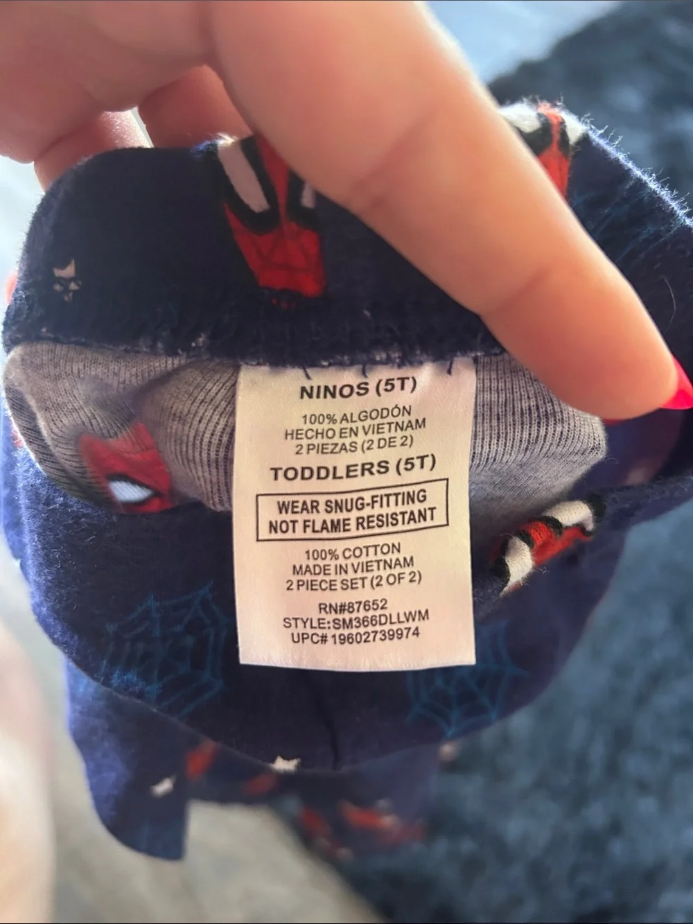 Kids Purple Spider-Print Fleece Pajama Bottoms with Red Accents